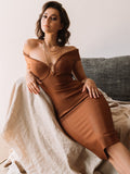 Bandage Dress For Women  Summer Off Shoulder Bodycon Dress Elegant Sexy White Red Evening Party Dress Club High Quality