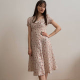 Maxi Floral Dresses For Women Beach Style Vintage Square Collar Summer Dresses  Womens Fashion Chic Designer Puff Sleeve