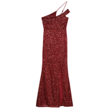 - Red sequined sexy dress GEU925