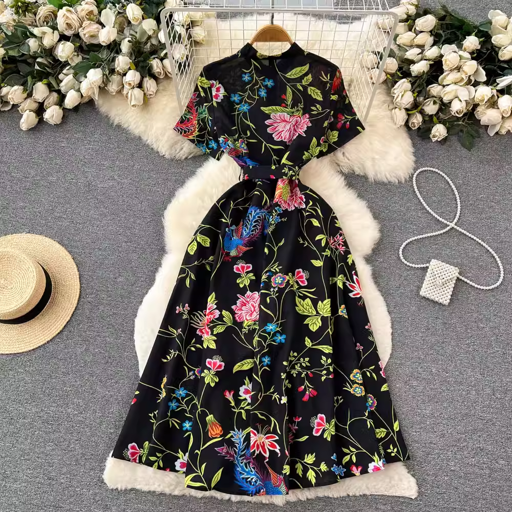- women's summer printed dress GEU1239