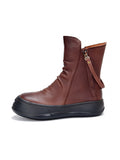 Momentlover Original Irregular Casual Zipper Booties