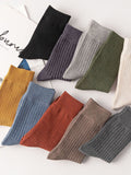 momentlover Casual Simple 10 Colors Socks