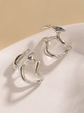 Momentlover Solid Color Geometric Drop Earrings