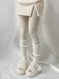 momentlover Casual Solid Color Leg Warmers Accessories