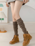 momentlover Casual Keep Warm Solid Color Leg Warmers Accessories
