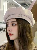Momentlover Rhine Stones Dome Beret Hat