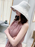 Momentlover Original Solid&Printing Reversible Foldable Sun-Protection Bucket Hat
