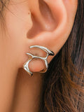 Momentlover Solid Color Geometric Drop Earrings