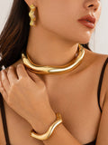 Geometric Shiny Solid Color Dainty Necklace Necklaces Accessories