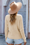 Momentlover V Neck Wrap Front Knitted Top