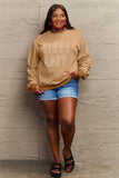 Momentlover Simply Love Full Size KINDA LAZY Round Neck Sweatshirt