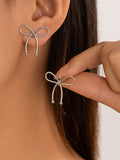Bowknot Geometric Drop Earrings