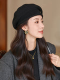 Momentlover Pleated Knitted Hats Beret Hat
