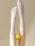 momentlover Solid Color Pleated Socks