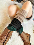 momentlover Casual Contrast Color Leg Warmers Accessories