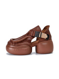 Momentlover Closed-Toe Sandals Platform Shoes