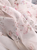 Momentlover Artistic Retro Floral Printed Sun-Protection Silk Scarf
