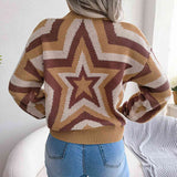 Momentlover Star Round Neck Sweater