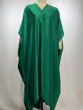 Momentlover Solid Color Short Sleeves Plus Size Deep V-Neck Maxi Dresses