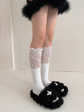 momentlover Leisure Fashion Split-Joint Lace Socks Accessories