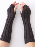 momentlover Jacquard 5 Colors Knitting Sleevelet