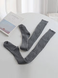 momentlover Casual Solid Color Stockings Accessories