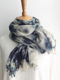 Momentlover Vintage Tie-Dyed Fringed Scarf