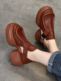 Momentlover Closed-Toe Sandals Platform Shoes
