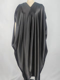 Momentlover Solid Color Short Sleeves Plus Size Deep V-Neck Maxi Dresses