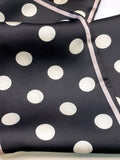Momentlover Vintage Polka-Dot Printed Hair Band& Silk Scarf