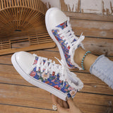 themeisles - Halloween Yellow Casual Daily Patchwork Printing Round Comfortable Shoes