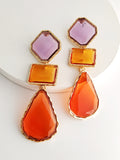 Momentlover Split-Joint Geometric Drop Earrings