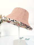 Momentlover Original Solid&Printing Reversible Foldable Sun-Protection Bucket Hat