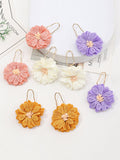 Momentlover Flower Shape Drop Earrings