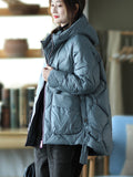 Momentlover Original Solid Hooded Cotton-Padded Coat