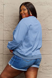 Momentlover Simply Love Full Size HAPPY NEW YEAR Round Neck Sweatshirt