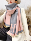Momentlover Original Warm Letter Print Shawl&Scarf