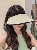 Momentlover Simple Sun Protection Straw Sun Hat