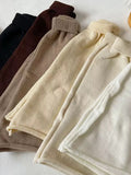 momentlover Leisure Fashion Knitting Solid Color Flared Leg Warmers Accessories