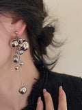 Momentlover Tasseled Geometric Drop Earrings