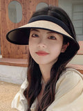 Momentlover Simple Sun Protection Straw Sun Hat
