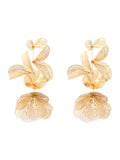 Momentlover Three-Dimensional Flower Solid Color Drop Earrings