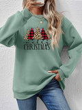 Momentlover MERRY CHRISTMAS Round Neck Long Sleeve Sweatshirt