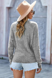 Momentlover V Neck Wrap Front Knitted Top