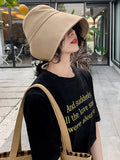 Momentlover Going Out Solid Color Sun Protection Fisherman Hat