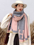 Momentlover Original Warm Letter Print Shawl&Scarf