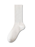 momentlover Solid Color Pleated Socks