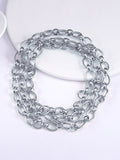 Momentlover Solid Color Chains Necklaces Accessories