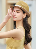 Momentlover Woven Contrast Color Sun-Protection Hats&Caps
