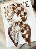 Momentlover Urban Plaid Printed Square Scarf